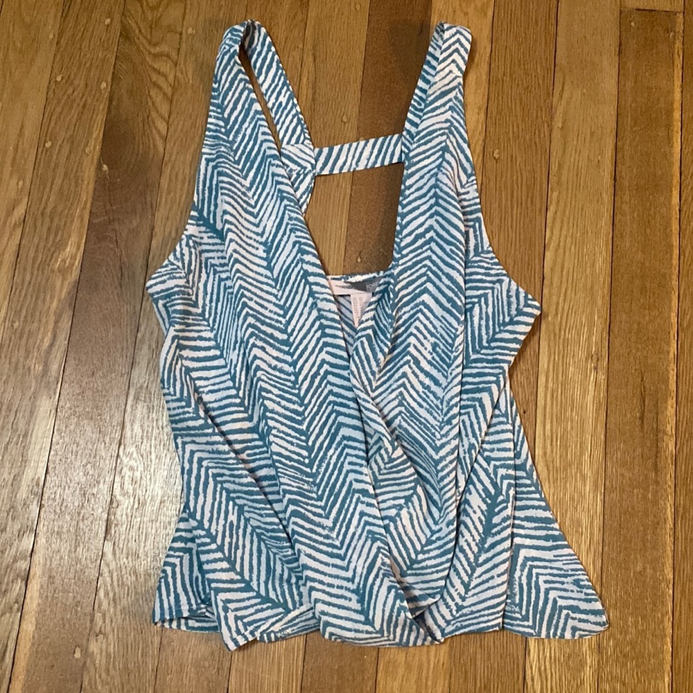Draped Front Printed Tank